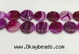 CAA4638 15.5 inches 30mm flat round banded agate beads wholesale