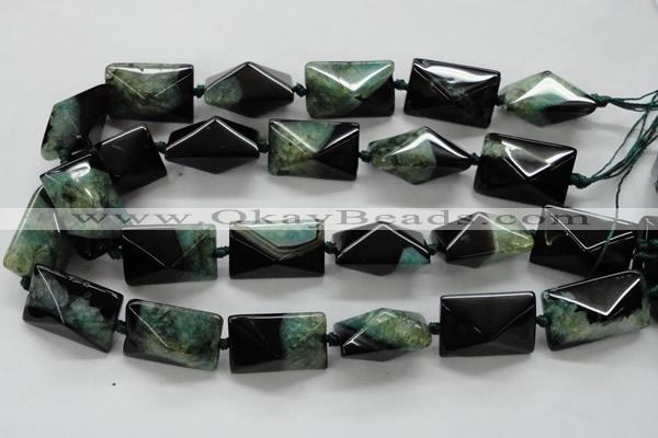 CAA465 15.5 inches 19*19*30mm pyramid agate druzy geode beads