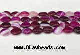 CAA4655 15.5 inches 12*16mm oval banded agate beads wholesale