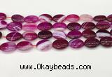 CAA4663 15.5 inches 13*18mm oval banded agate beads wholesale