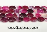 CAA4671 15.5 inches 15*20mm oval banded agate beads wholesale