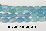 CAA4673 15.5 inches 15*20mm oval banded agate beads wholesale