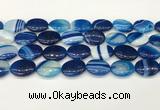 CAA4674 15.5 inches 15*20mm oval banded agate beads wholesale