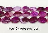 CAA4679 15.5 inches 18*25mm oval banded agate beads wholesale