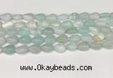 CAA4690 15.5 inches 10*14mm flat teardrop banded agate beads wholesale