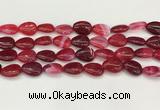 CAA4697 15.5 inches 12*16mm flat teardrop banded agate beads wholesale