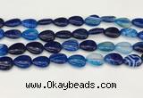 CAA4699 15.5 inches 12*16mm flat teardrop banded agate beads wholesale