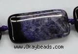 CAA470 15.5 inches 20*40mm rectangle agate druzy geode beads