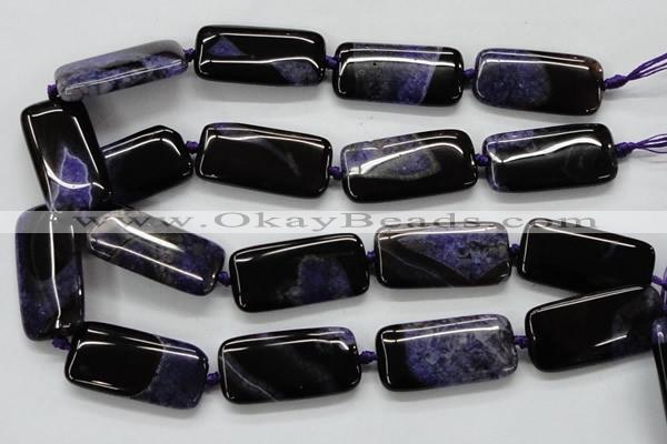 CAA470 15.5 inches 20*40mm rectangle agate druzy geode beads