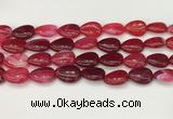 CAA4705 15.5 inches 13*18mm flat teardrop banded agate beads wholesale