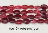 CAA4713 15.5 inches 15*20mm flat teardrop banded agate beads wholesale