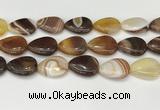 CAA4718 15.5 inches 18*25mm flat teardrop banded agate beads wholesale