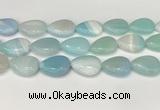 CAA4722 15.5 inches 18*25mm flat teardrop banded agate beads wholesale