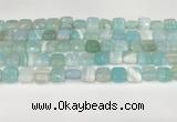 CAA4730 15.5 inches 10*10mm square banded agate beads wholesale