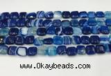 CAA4731 15.5 inches 10*10mm square banded agate beads wholesale