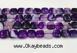 CAA4735 15.5 inches 12*12mm square banded agate beads wholesale