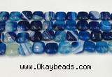 CAA4739 15.5 inches 12*12mm square banded agate beads wholesale