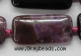 CAA474 15.5 inches 20*40mm rectangle agate druzy geode beads