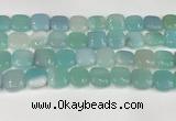 CAA4745 15.5 inches 14*14mm square banded agate beads wholesale