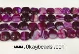 CAA4751 15.5 inches 16*16mm square banded agate beads wholesale