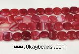 CAA4752 15.5 inches 16*16mm square banded agate beads wholesale