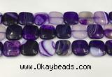 CAA4758 15.5 inches 18*18mm square banded agate beads wholesale