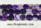 CAA4766 15.5 inches 20*20mm square banded agate beads wholesale