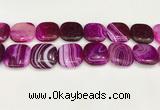 CAA4775 15.5 inches 25*25mm square banded agate beads wholesale