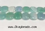 CAA4777 15.5 inches 25*25mm square banded agate beads wholesale