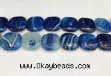 CAA4778 15.5 inches 25*25mm square banded agate beads wholesale