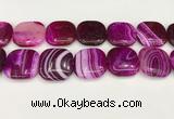 CAA4783 15.5 inches 30*30mm square banded agate beads wholesale