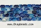 CAA4794 15.5 inches 10*14mm rectangle banded agate beads wholesale