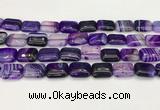 CAA4798 15.5 inches 12*16mm rectangle banded agate beads wholesale