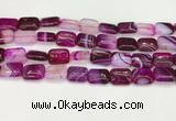 CAA4799 15.5 inches 12*16mm rectangle banded agate beads wholesale