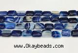 CAA4802 15.5 inches 12*16mm rectangle banded agate beads wholesale