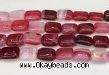 CAA4816 15.5 inches 15*20mm rectangle banded agate beads wholesale