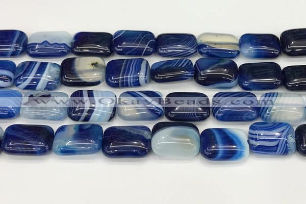 CAA4818 15.5 inches 15*20mm rectangle banded agate beads wholesale