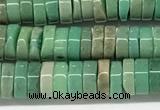 CAA4851 15.5 inches 2*5mm heishi grass agate beads wholesale