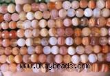 CAA4855 15.5 inches 6mm faceted round botswana agate beads