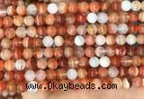 CAA5001 15.5 inches 6mm round red botswana agate beads wholesale