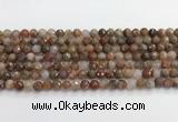 CAA5010 15.5 inches 6mm faceted round flower agate beads