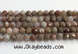 CAA5012 15.5 inches 10mm faceted round flower agate beads