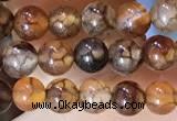 CAA5046 15.5 inches 4mm round dragon veins agate beads wholesale