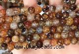 CAA5048 15.5 inches 8mm round dragon veins agate beads wholesale