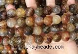 CAA5051 15.5 inches 14mm round dragon veins agate beads wholesale