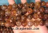 CAA5059 15.5 inches 14mm round dragon veins agate beads wholesale