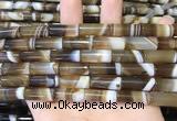 CAA5126 15.5 inches 8*20mm tube striped agate beads wholesale