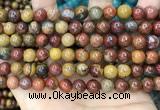 CAA5134 15.5 inches 8mm round red moss agate beads wholesale