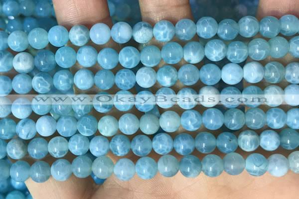 CAA5141 15.5 inches 6mm round dragon veins agate beads wholesale