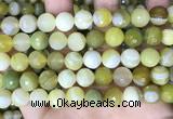 CAA5160 15.5 inches 12mm faceted round banded agate beads